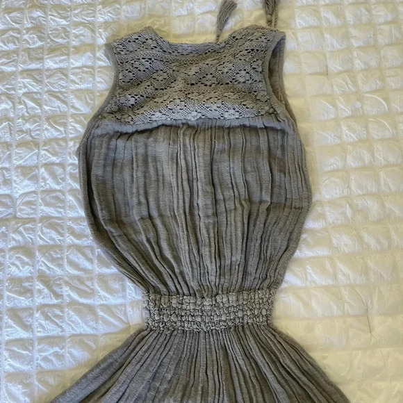 Jen’s Pirate Booty gray gauze drop waist mini dress - Picture 8 of 10